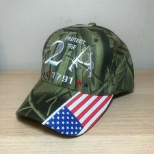 Protect 2nd Amendment 1791 w/ USA Flag Baseball CAMO NRA Cap Hat 