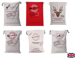 Sacco Per Regali Di Natale.Grande Vintage Sacco Babbo Natale Sacco Per Regali Ebay