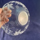 MIKASA * 8.5" Bowl * GARDEN TERRACE Serving  Etched Clear Floral Grapes Leaves — photo 4