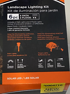 12 Pack Harbor Breeze 15-Lumen Black Solar LED Outdoor Path
