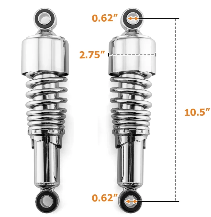 10.5" Slammer Rear Absorber Shocks Lowering Kit For 84-UP Harley Touring FLHR Foto 4 de 4