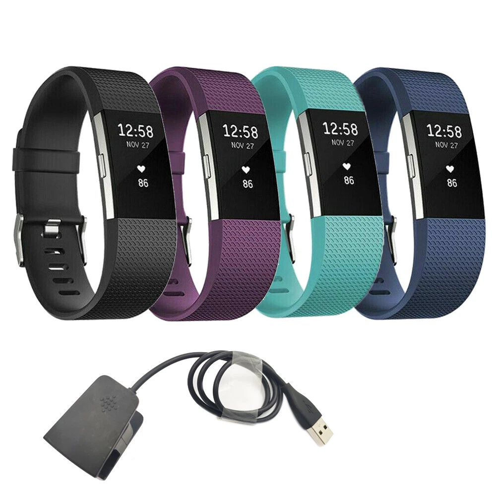 Fitbit Charge 2 Heart Rate Monitor Fitness Wristband Tracker -Small Large