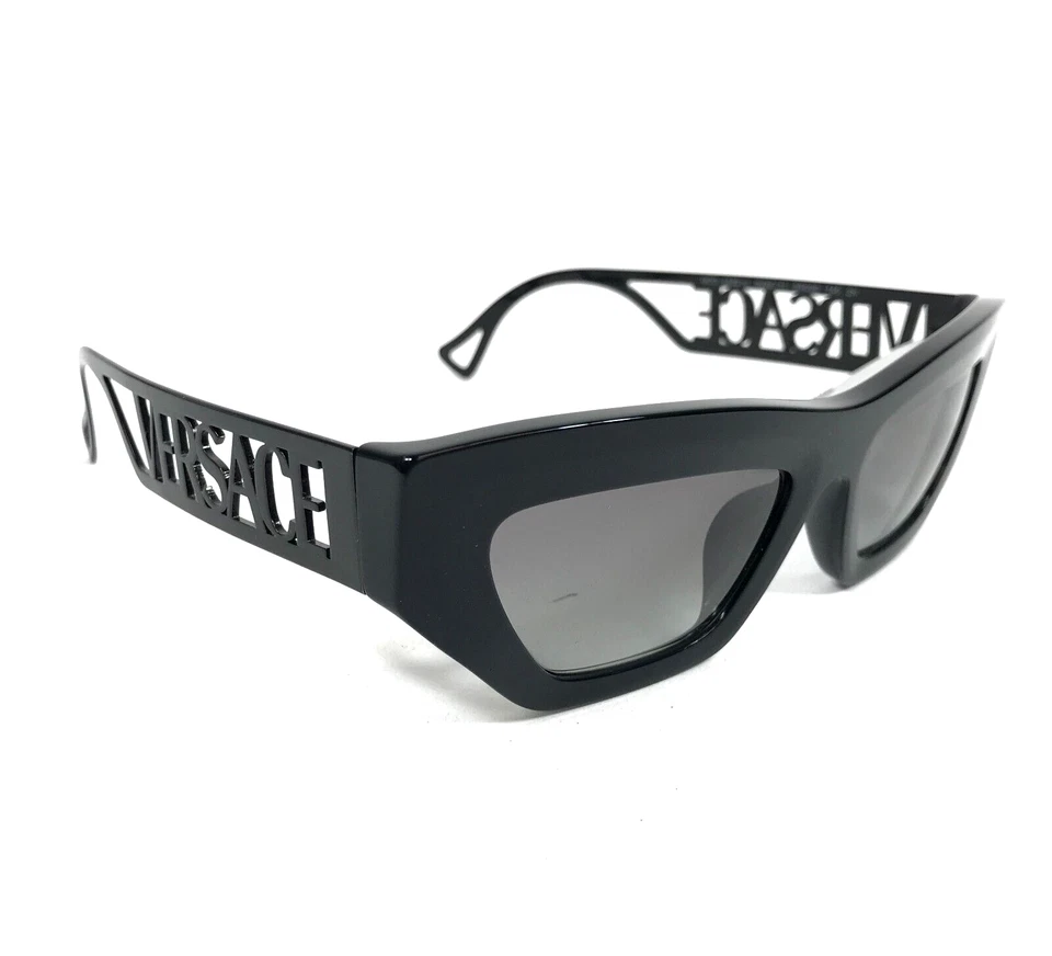 范思哲太阳镜 MOD.4432-U 5232/11 厚黑色猫眼框带灰色镜片 — 第 3/4 张图片