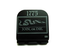Join or Die Flag 1775 Laser Etched Aluminum Hat Clip Brim-it