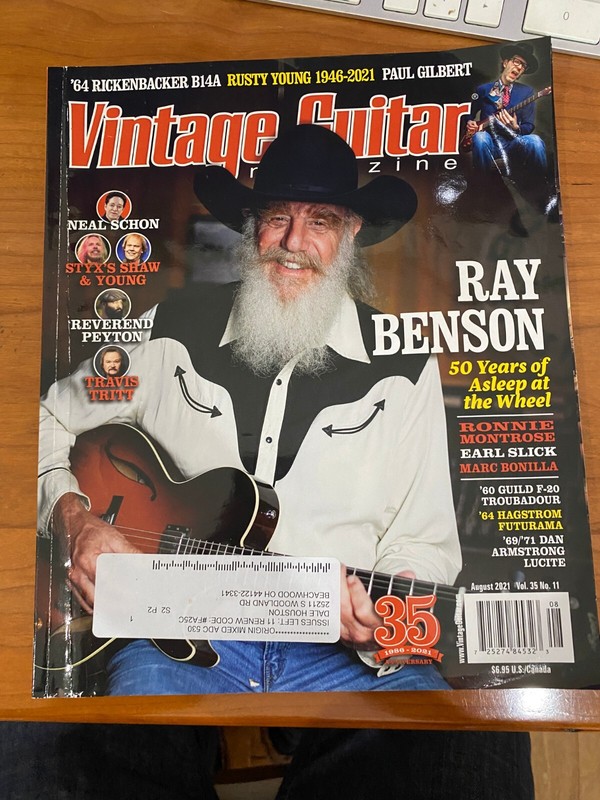 Vintage Guitar Magazine - August 2021 - Ray Benson