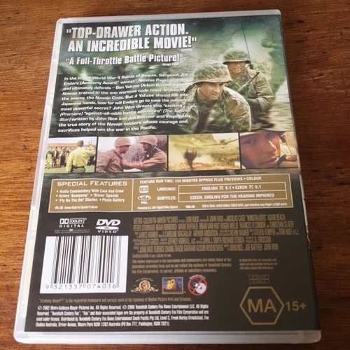 Windtalkers DVD R4 Like New! FREE POST - Picture 2 of 3