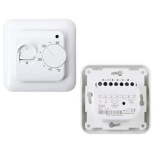 Thermostat Raumthermostat Temperaturregler Weiß Analog 220VAC Bodensensoren