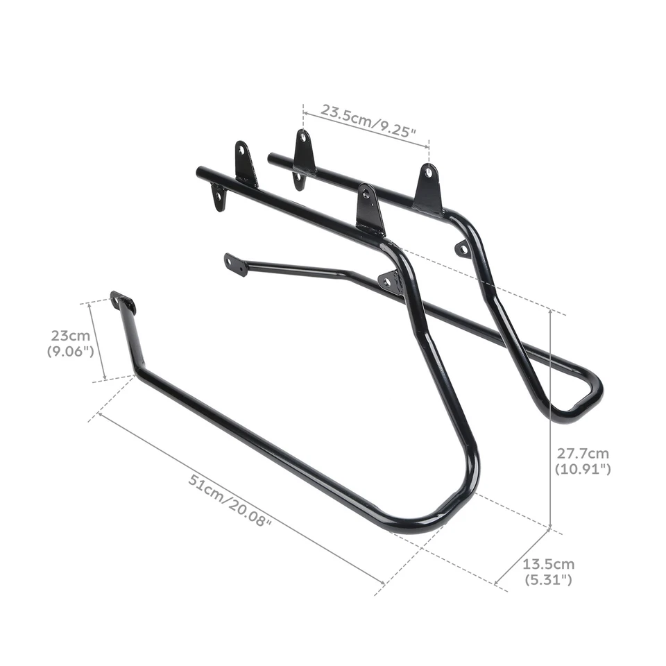 Alforjas extendidas estiradas de 5"/soporte de conversión apto para Harley Softail 84-13 Foto 2 de 4
