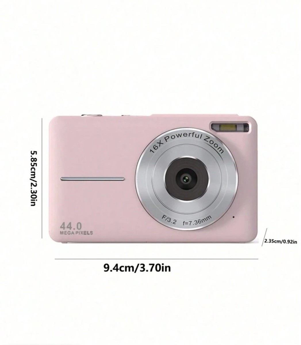 44MP 1080P Baby Pink Digital Camera With 16x Digital Zoom With 32G
