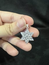 925 Sterling Silver Mens Womens Jewish Hebrew Star of David Pendant