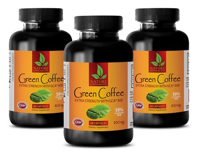 Organic Green Coffee Beans - Green Coffee Extract GCA - Boosts Metabolism 3B