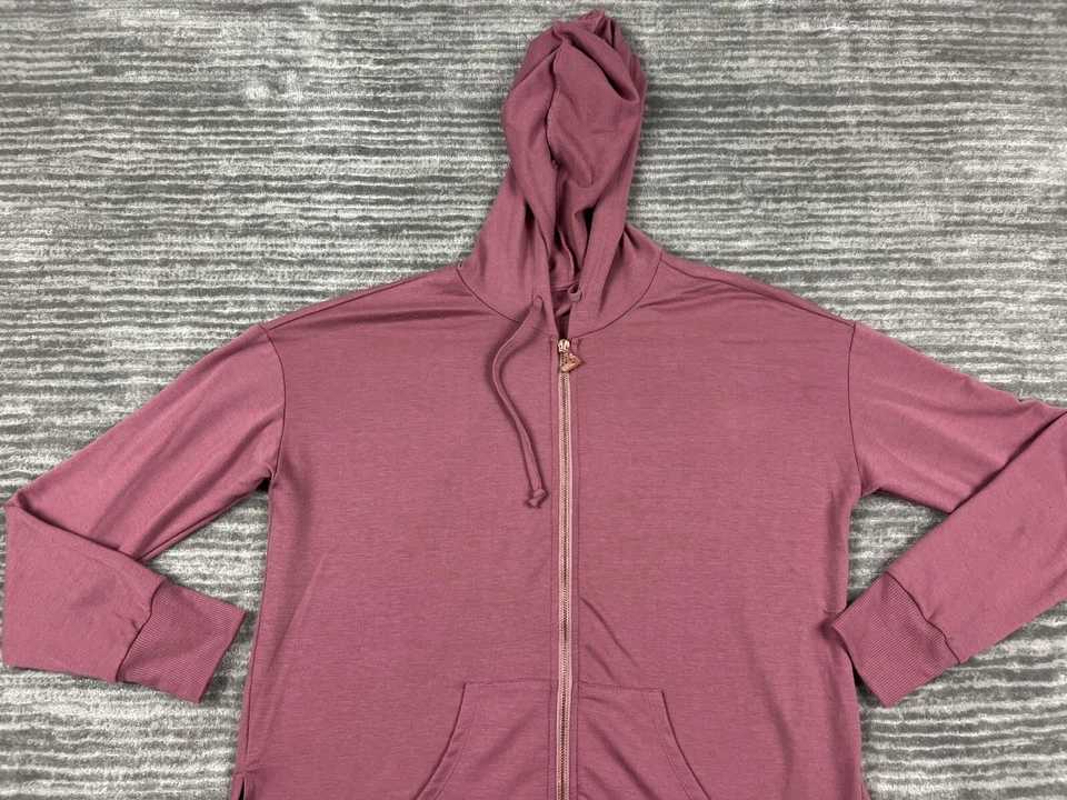 Sudadera con Capucha Cato Live Well Lounge Para Mujer Pequeña Rosa Cremallera Completa Mezcla de Poliéster Informal Foto 2 de 4