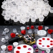 Ink Caps Plastic Cups Tattoo Supplies(#9, #12, ) Disposable Ink Cups