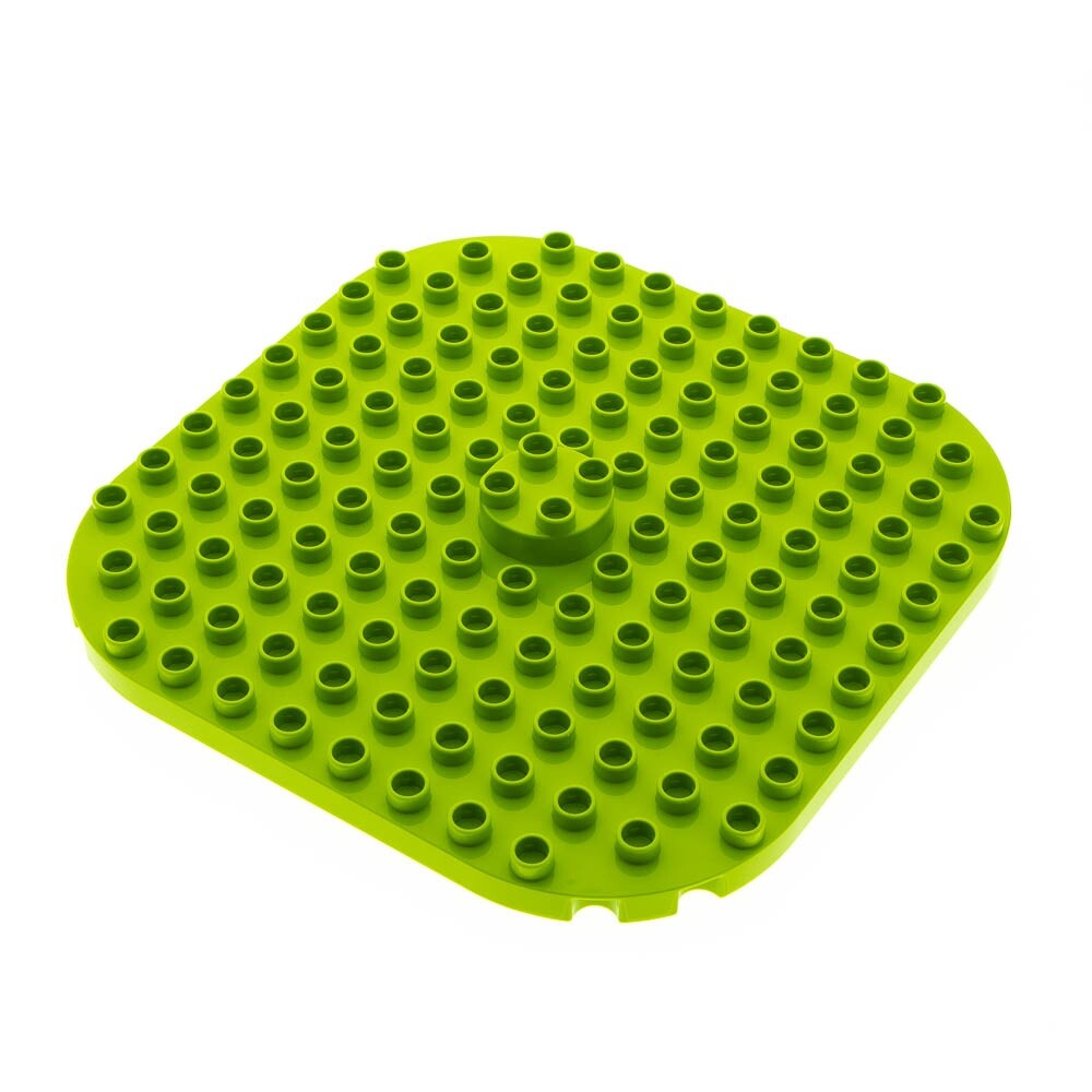 1x LEGO Duplo Construction Plate 12x12 Lime Green Corners Round Carousel 6167504