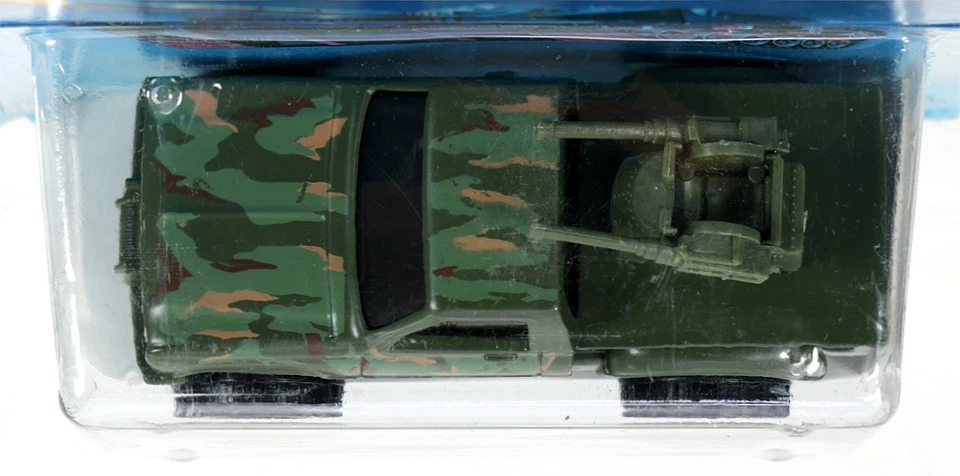 Vintage Hot Wheels Tail Gunner Action Command Series - 4059 NRFP 1986 Olive 1:64 - Image 3 of 4