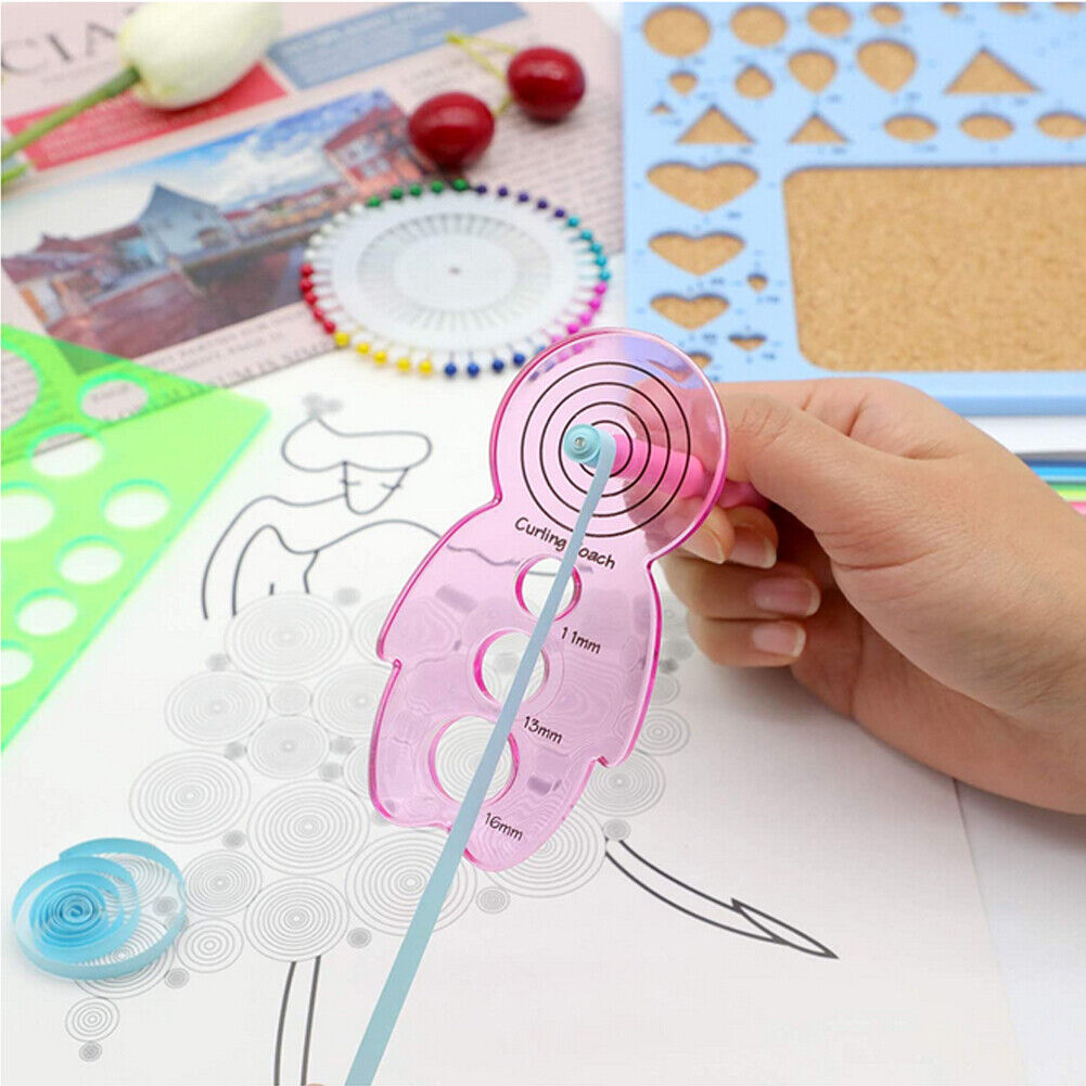 Paper Quilling Tools Slotted Kit Rolling Needle Pen Tweezer Scrapbooking  Craft