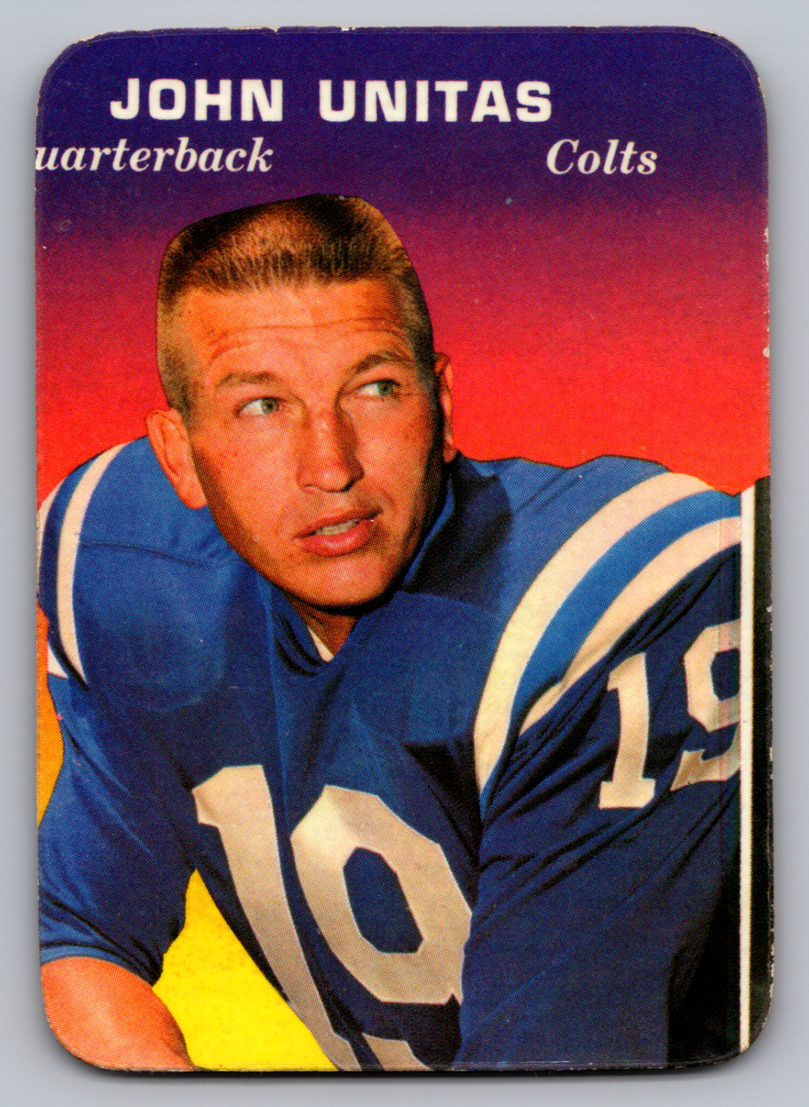 1970 Topps Glossy Insert Johnny Unitas Colts Football Card #2