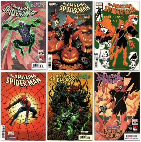 Amazing Spider-Man #14 MAIN ABCDE & 2nd Print Variant SET Lot 2022 Hallows Eve