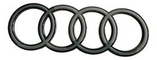 Original Audi Black Edition Rings Logo 2D Black for Audi A6 C5 4F C6 4G C7 A7