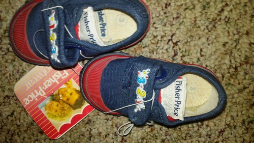 Vintage 1990 Fisher Price Baby Shoes Size 3 - Picture 2 of 8