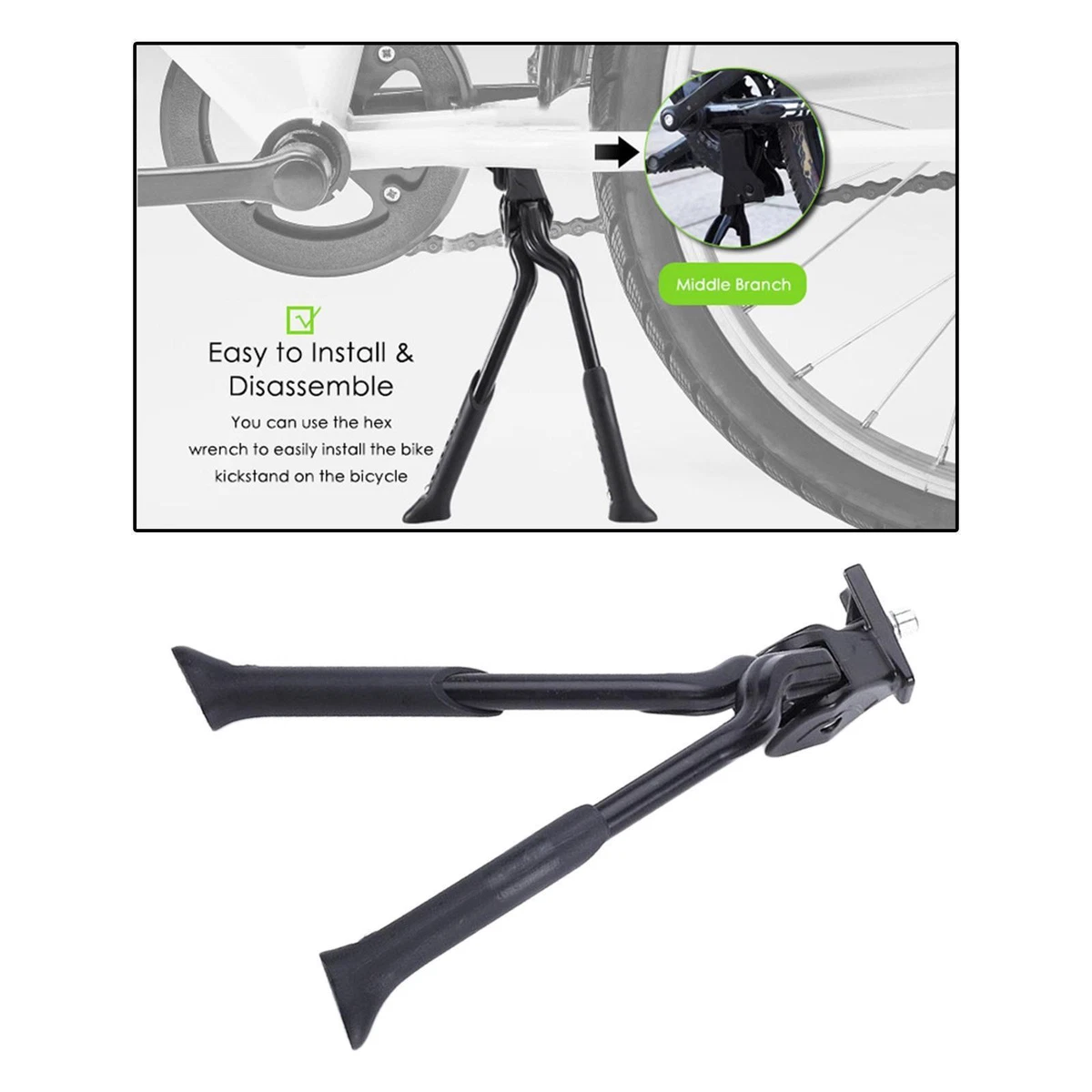 Double Leg Bike Kickstand Dual Leg Bicycle Stand Bike Kick Stand Adjustable Bike