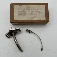 Vintage Rhodium Plated Sklar No.2 Trachea Tube #370-14 w/ Original Box