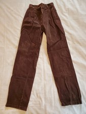 VTG 70s Sears Jr Bazaar Brown Corduroy Glam Hip Hugger Pants Girl Teen Sz3 22x30