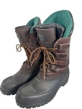 L.L. Bean Tall Hunting Boots Made in Canada Insulated Mens 10 Vtg Leather Brown