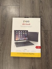 ZAGG SLIM BOOK WIRELESS KEYBOARD DETACHABLE CASE FOR IPAD PRO 12.9" ID7ZF2-BB0