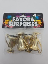 Mini Gold Trophy Cups Party Favors Awards Decorations 4 Pack Favors Surprises