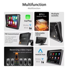 ​For 7" HD Touchscreen Car Stereo Wireless CarPlay Android Auto GPS Navigation​