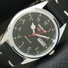 REFURBISHED VINTAGE SEIKO 5 AUTOMATIC 6309A JAPAN MENS BLACK WATCH a441259-1