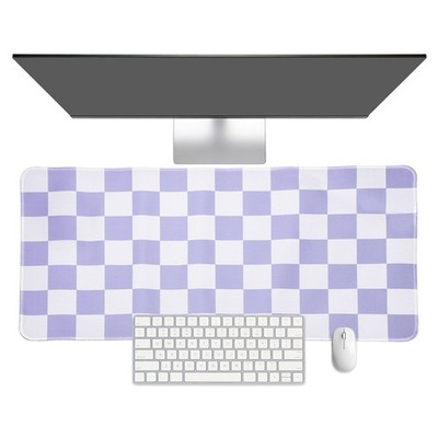 Kariertes Mauspad Antirutsch 80x30 cm lila/weiß