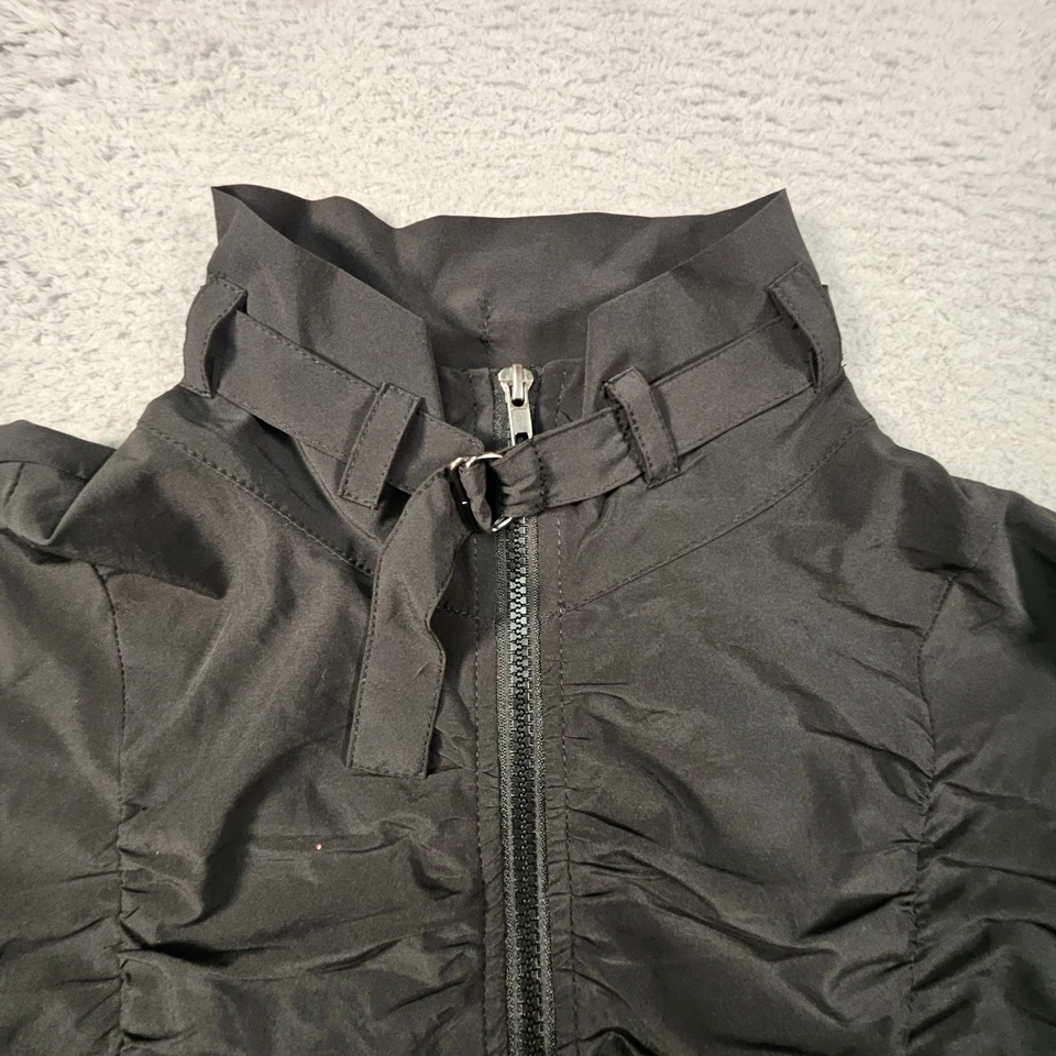 Chaqueta XCVI Wearables Momentum para mujer 1X negra acanalada cremallera frontal ropa de calle Foto 2 de 4