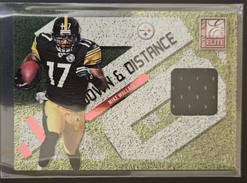 2010 Donruss Elite Down and Distance Materials 183/299 Mike Wallace #33