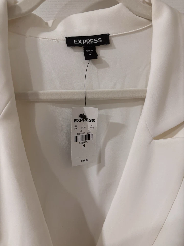 Blazer Express Blanco Mameluco Forrado Talla XL Nuevo con Etiquetas Foto 3 de 3