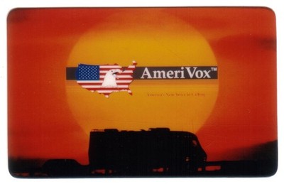 $10./$100 Picture of An RV Camper Vehicle On Highway At Sunset (1992) Phone Card