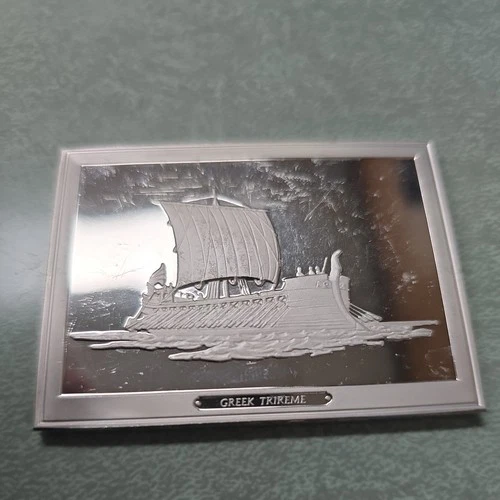 Silver Bar Greek Trireme 3.125 Troy Oz Sterling Silver Proof
