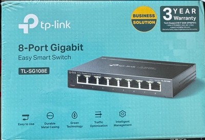 TP-LINK TL-SG108E 8 Ports Unmanaged Gigabit Ethernet Easy Smart Switch