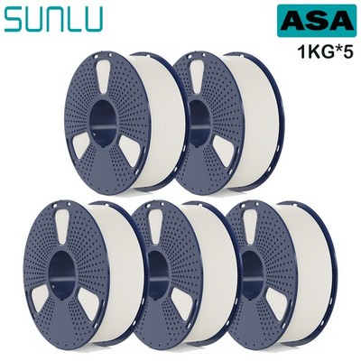 SUNLU 5KG ASA Natürlich 3D Drucker Filament 1.75mm ASA UV/Regen/Hitzebeständig