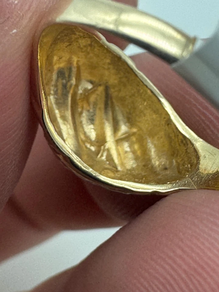 Vintage 14k Yellow Gold Bombe Ring - Image 4 of 4