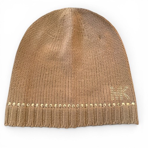 Michael Kors Beige Knit Beanie Hat One Size