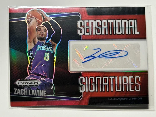 Zach Lavine AUTO #/50 Prizm Sensational Signatures Red 2024-25 Panini Autograph