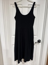 A New Day Women's M Midi Tank Dress Black Coastal Classic Minimalist