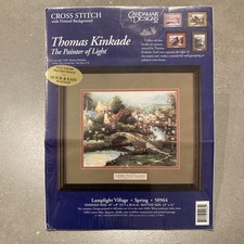 Vintage Thomas Kinkade Cross Stitch Kit 50964 Lamplight Village Candamar New NOS