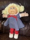 Cabbage Patch Great Vintage Blonde Hair Doll 1985 Blue Eyes KT Factory Shoes❤️