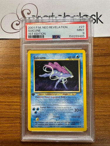 Suicune (1st Edition) graded PSA 9 for sale on eBay