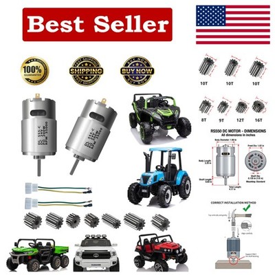 Upgrade Your Power Wheels with 2 Pcs 35000RPM 24V RS555 Motors - DIY Ready!