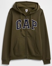 GAP mensz L Full Zip Logo Hoodie "Black Moss" RP 59.99 