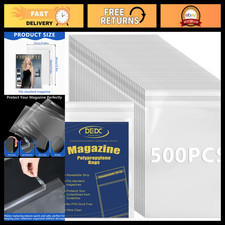 500 Clear Comic Magazine Protector Sleeves - Heavy-Duty Archival Storage 23x30
